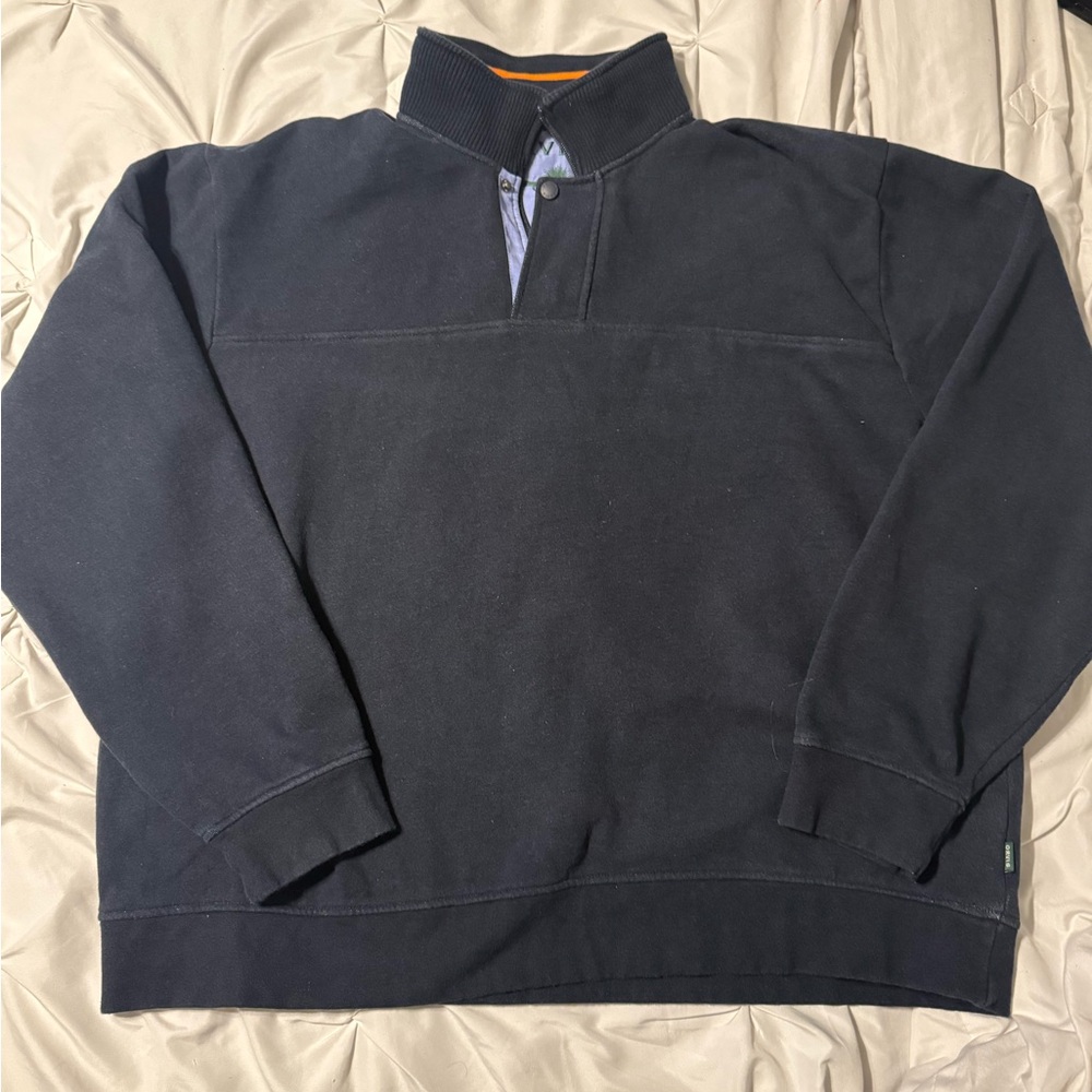 Orvis Men's Dark Blue Zip Up Sweater